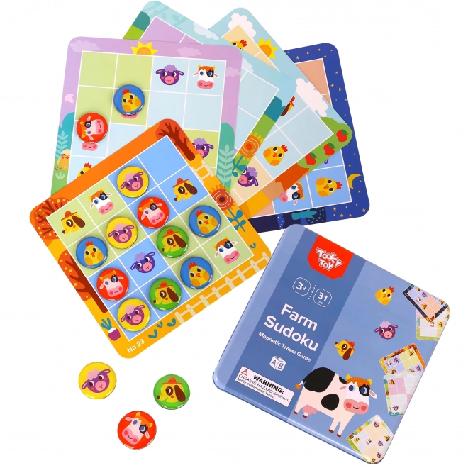 Tooky Toy Sudoku Spiel für Kinder - Bauernhof Edition