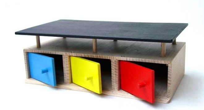 Houten garage voor 3 auto's