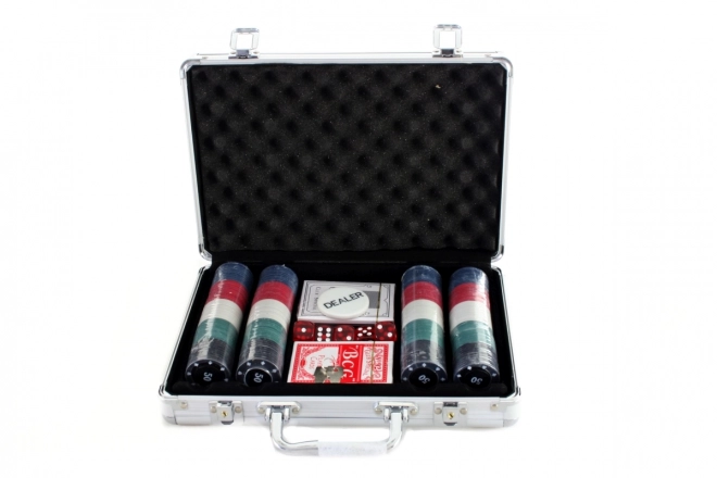 Set de poker dans une mallette