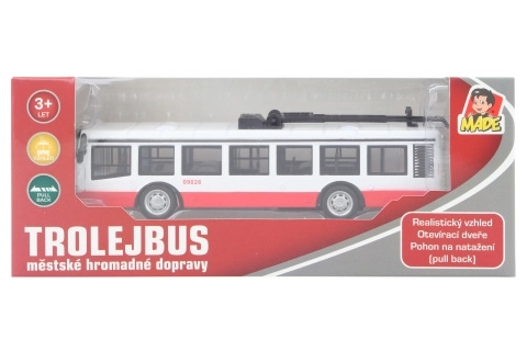 Trolleybus en métal avec rétroaction