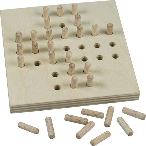 Detoa houten solitaire – logisch bordspel voor één speler