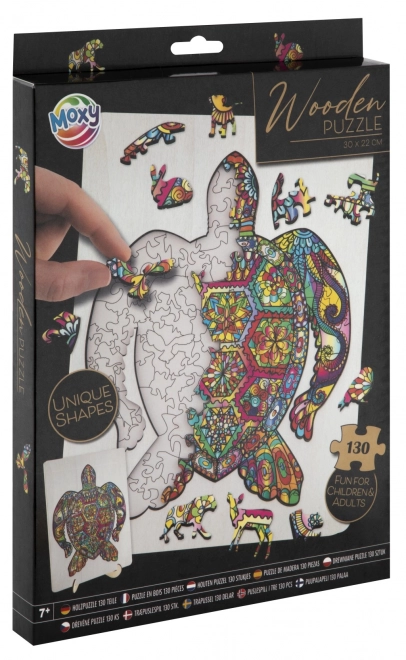 MOXY Konturpuzzle Schildkröte 130 Teile