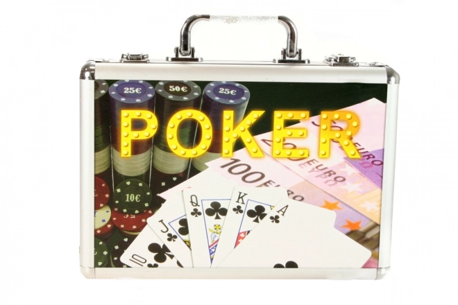 Set de poker dans une mallette