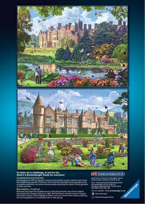 Ravensburger puzzle Royal Residences of Great Britain 4x500 pieces