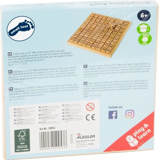 Small Foot Petite table de multiplication blocs en bois