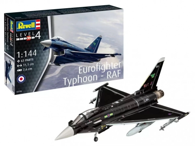Maquette en plastique de l'avion Eurofighter Typhoon RAF 1/144