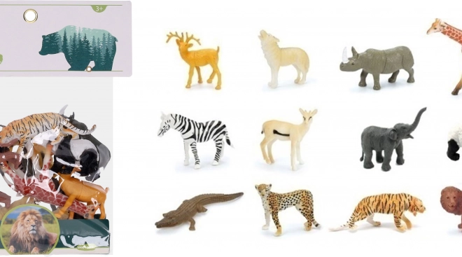 Ensemble de figurines faune sauvage 12 pcs