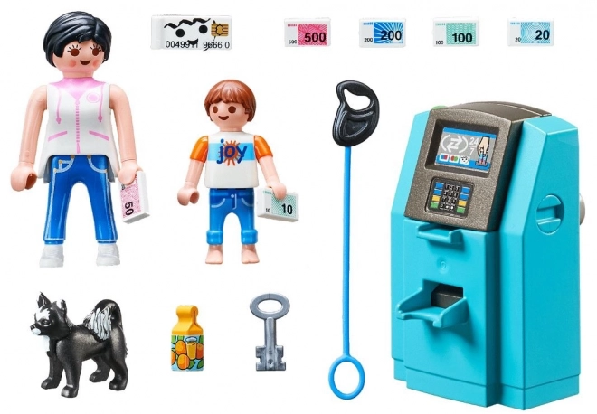 Playmobil toeristen met pinautomaat