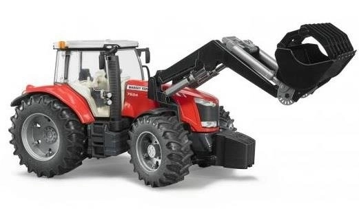 Tractor Bruder Massey Ferguson 7624 met voorlader
