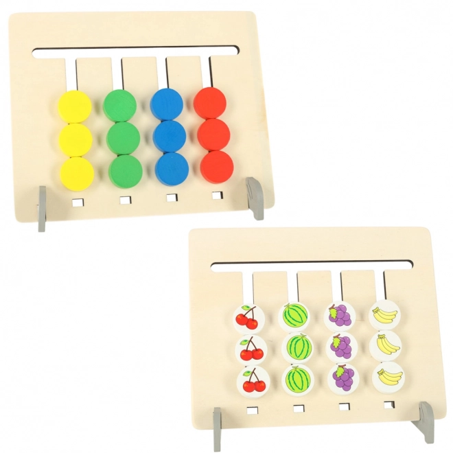 Montessori houten educatief speelgoed - kleuren toewijzen aan fruit