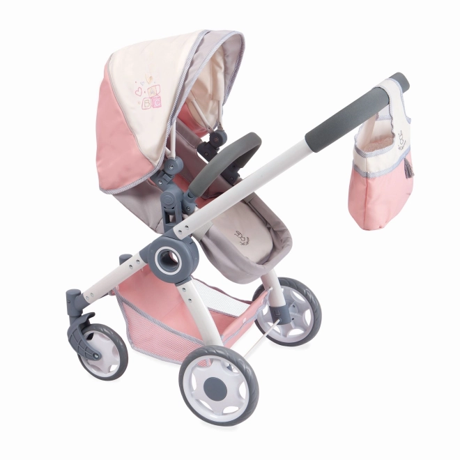 DeCuevas 80586 Poussette Pliable pour Poupées 3 en 1 avec Sac FUNNY 2023 - 70 cm