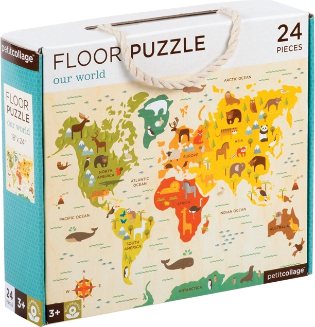 Petit Collage Bodenpuzzle Unsere Welt