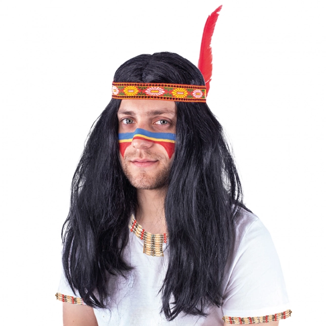 Karnevalsperücke Indianer für Erwachsene
