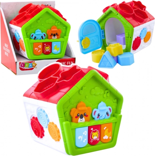 Interactive Educational House with Shape Sorter – Green