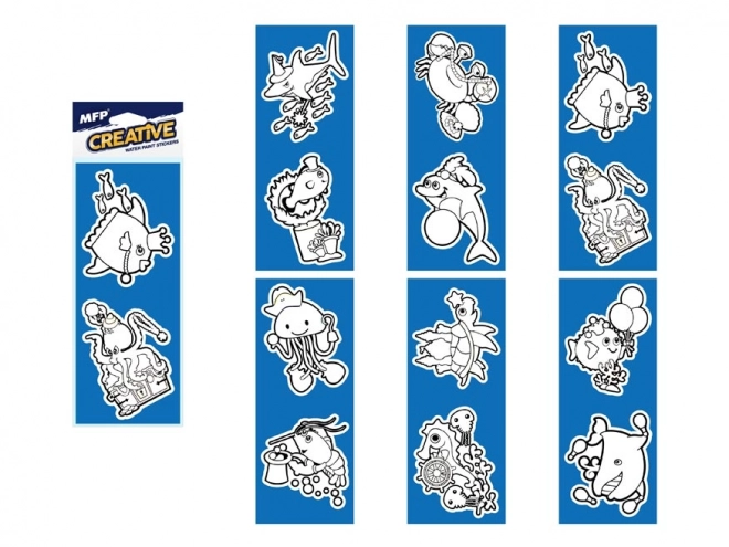 Water schilderen - 2 stuks schuimstickers mix van motieven