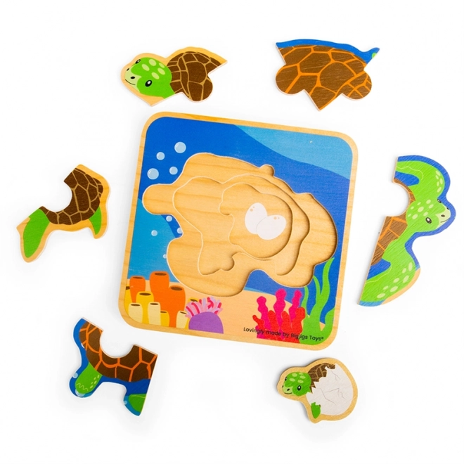 Puzzle Bigjigs Toys Cycle de vie de la tortue