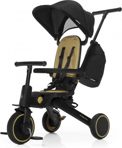 Kinderdriewieler met duwstang X Trike Pro Kodi Bronze, inklapbaar