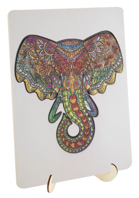Contour houten puzzel olifant