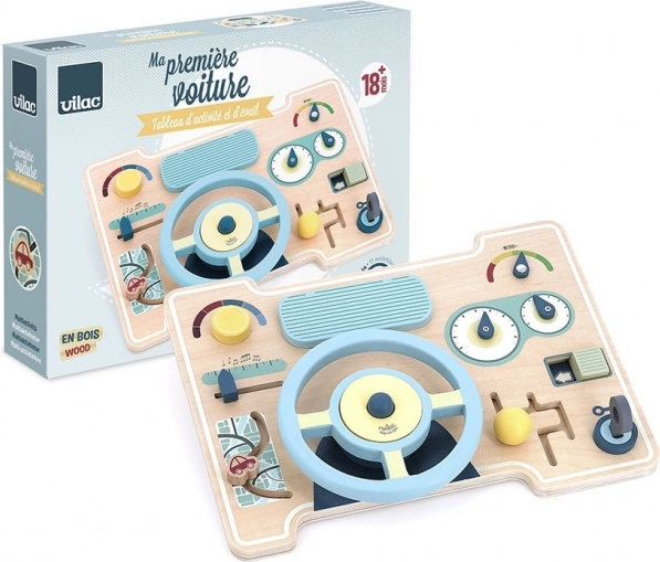 Vilac Houten dashboard met stuur voor kinderen