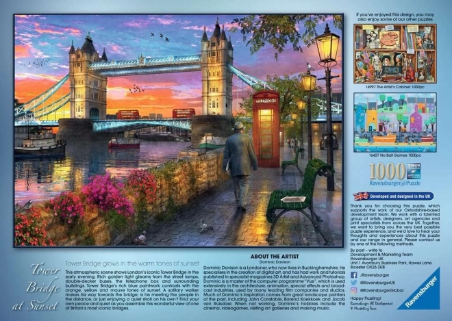 Puzzel 1000 stukjes Zonsondergang boven Tower Bridge