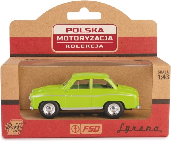 metalen automodel Syrena 104 groen 1:43