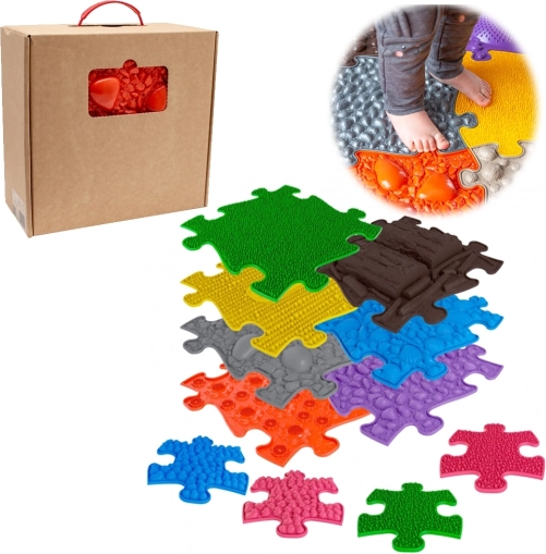 Woopie orthopedische sensorische mat Puzzle 7 st. + 4 kleine