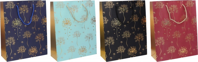 Sac cadeau, 26 × 32 × 10 cm, toute l’année, 4 couleurs