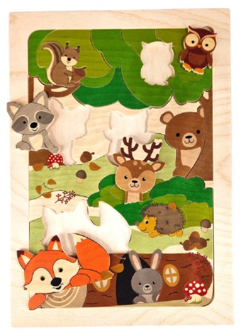 Hess Houten puzzel vos en bosdieren