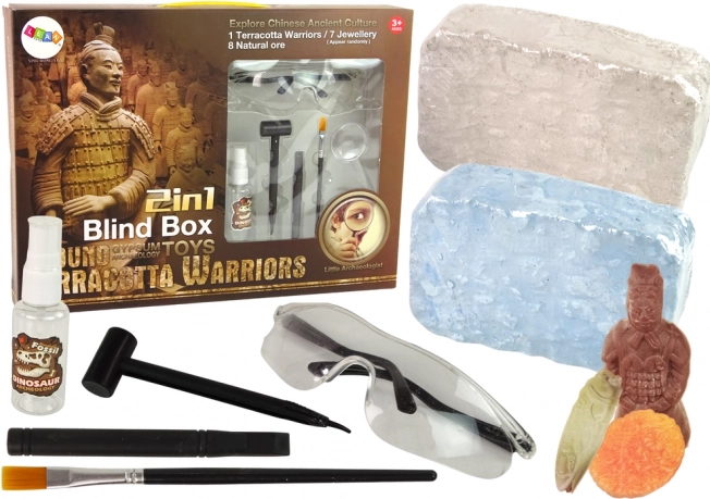 Archeologieset 2-in-1 – kristallen en schatten voor kinderen