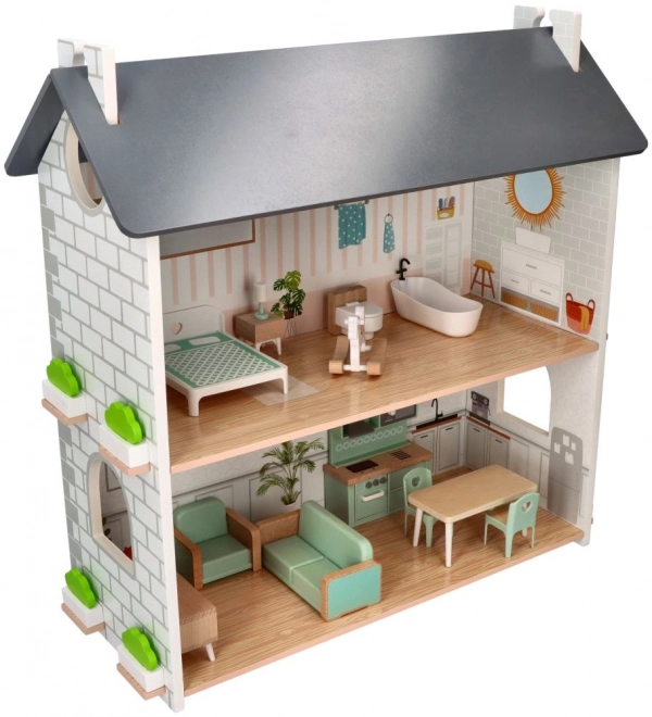Grote gezellige poppenhuis