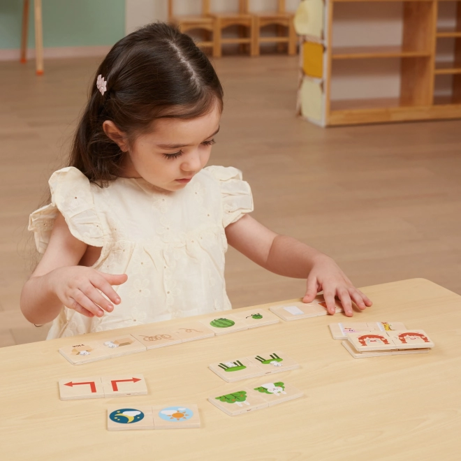 Houten puzzel met tegengestelde afbeeldingen VIGA