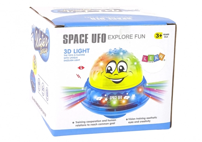 Waterbal UFO met LEDs en vrolijke muziek roze