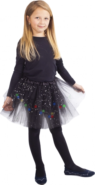 Leuchtender Tutu-Rock für Mädchen – Schwarz