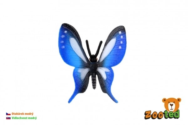 Tropische vlinder Papilio van plastic, 5 cm