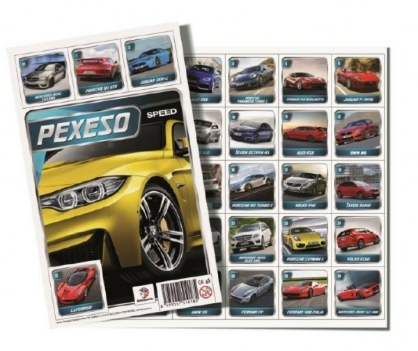 Pexeso Auto's gezelschapsspel 32 paar afbeeldingen