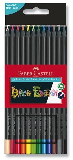Faber-Castell Black Edition Colored Pencils 12 pcs