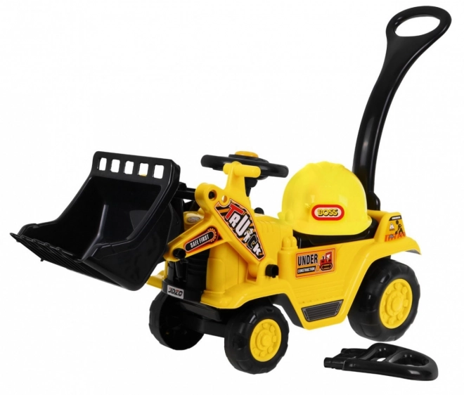 Kinder-Tretbulldozer mit Helm