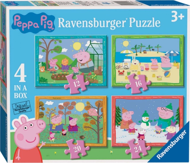 Ravensburger Puzzle Peppa Pig – Seasons 4-in-1 (12–24 pieces)