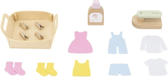 Rijke set accessoires voor een complete wasserette