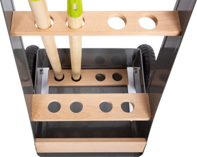 Metal Garden Cart with Tools