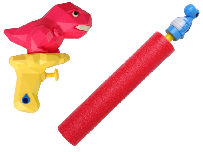 Waterpistool met dinosaurus en schuimpomp