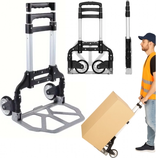 Lichte opvouwbare aluminium transportwagen 70 kg