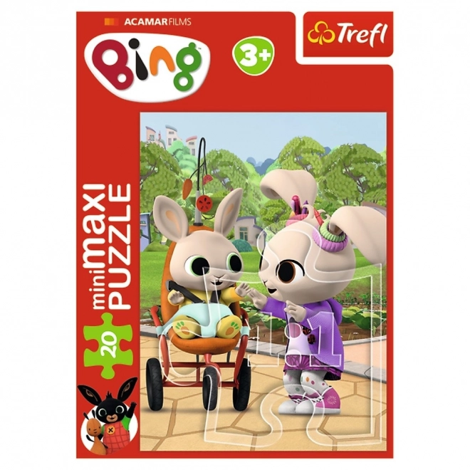 Minipuzzel miniMaxi 20 stukjes Bings vrienden/Konijntje Bing