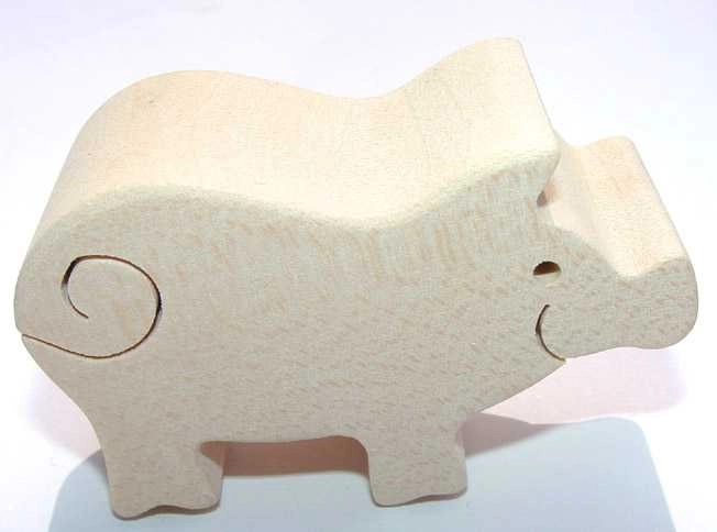 Fauna petit cochon en bois massif