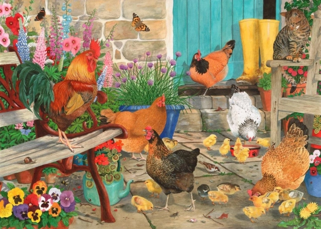 Puzzel Kippenspektakel 1000 stukjes