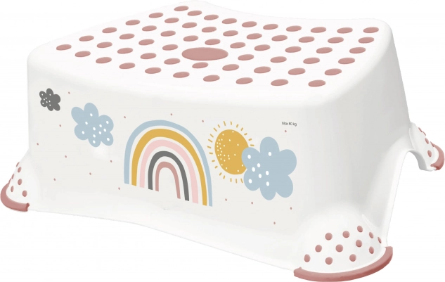 Step stool for toilet/sink "Rainbow", White