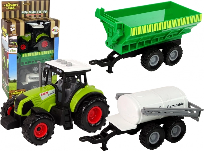 Set Tractor with Trailer and Tanker LED Sounds