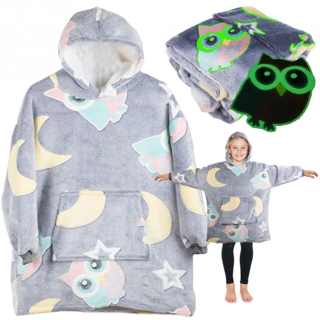 Lichtgevende warme kinderhoodie met capuchon
