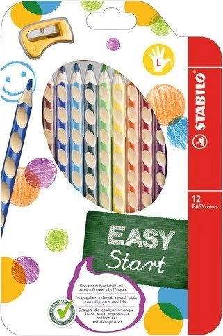 STABILO EASYstart colored pencil set for left-handers