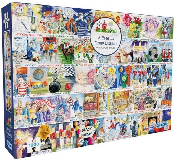 Puzzel Een Jaar in het Verenigd Koninkrijk 1000 stukken